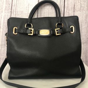 Michael Kors Large Black Hamilton Handbag EUC